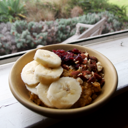 Pumpkin Spice Egg White Oatmeal