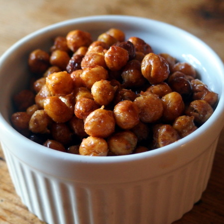 Crunchy Cinnamon Honey Roasted Chickpeas (gluten free)
