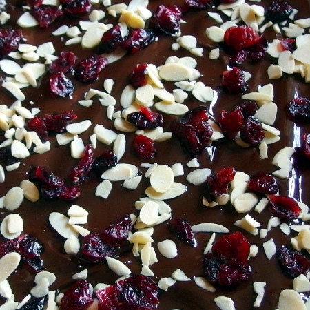 Festive Homemade Dark Chocolate Bark