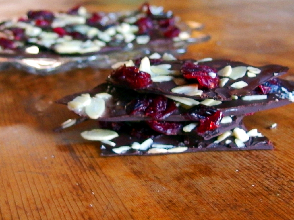 Festive Homemade Dark Chocolate Bark | danicaliforniacooks.com