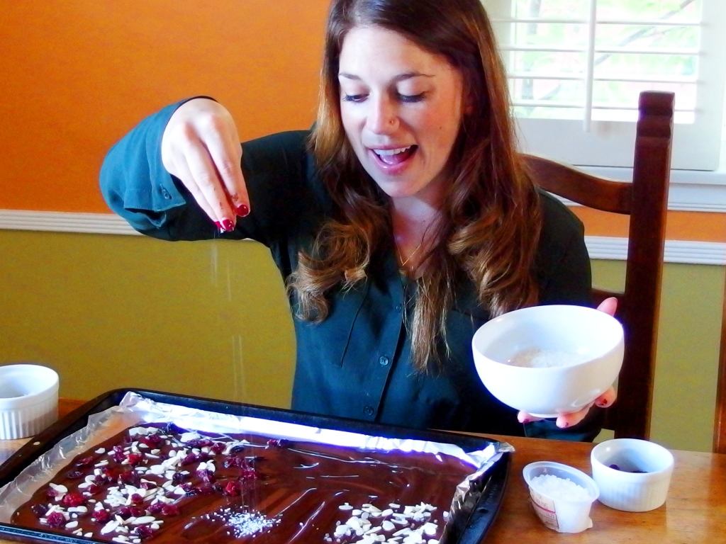 Festive Homemade Dark Chocolate Bark | danicaliforniacooks.com