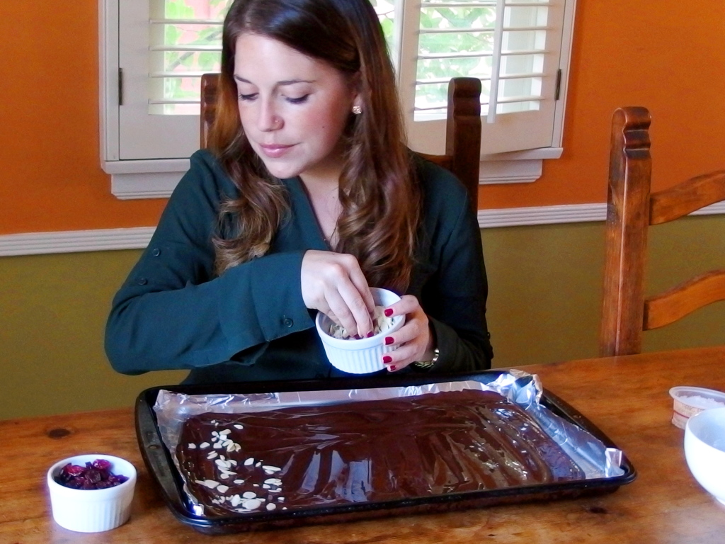 Festive Homemade Dark Chocolate Bark | danicaliforniacooks.com