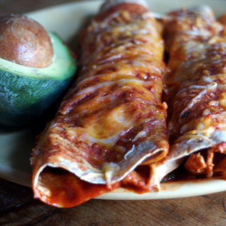 Lightened Up Chicken Enchiladas (WITH KALE!!!!!!!)
