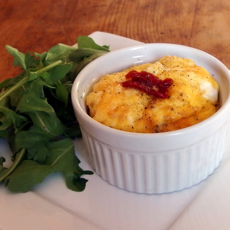 Sundried Tomato and Mozzarella Frittata for One