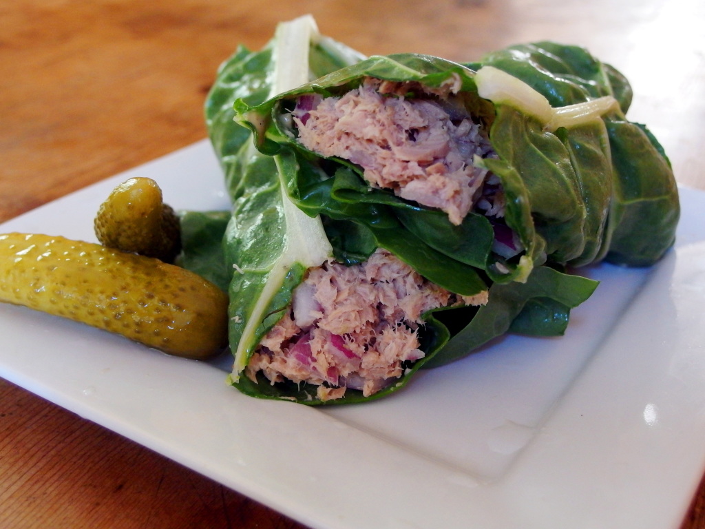 Paleo Tuna Salad Swiss Chard Wraps | danicaliforniacooks.com