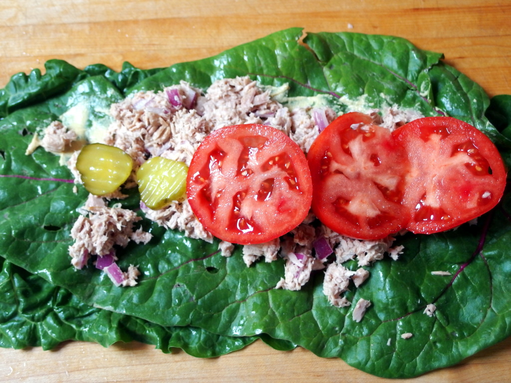Paleo Tuna Salad Swiss Chard Wraps | danicaliforniacooks.com