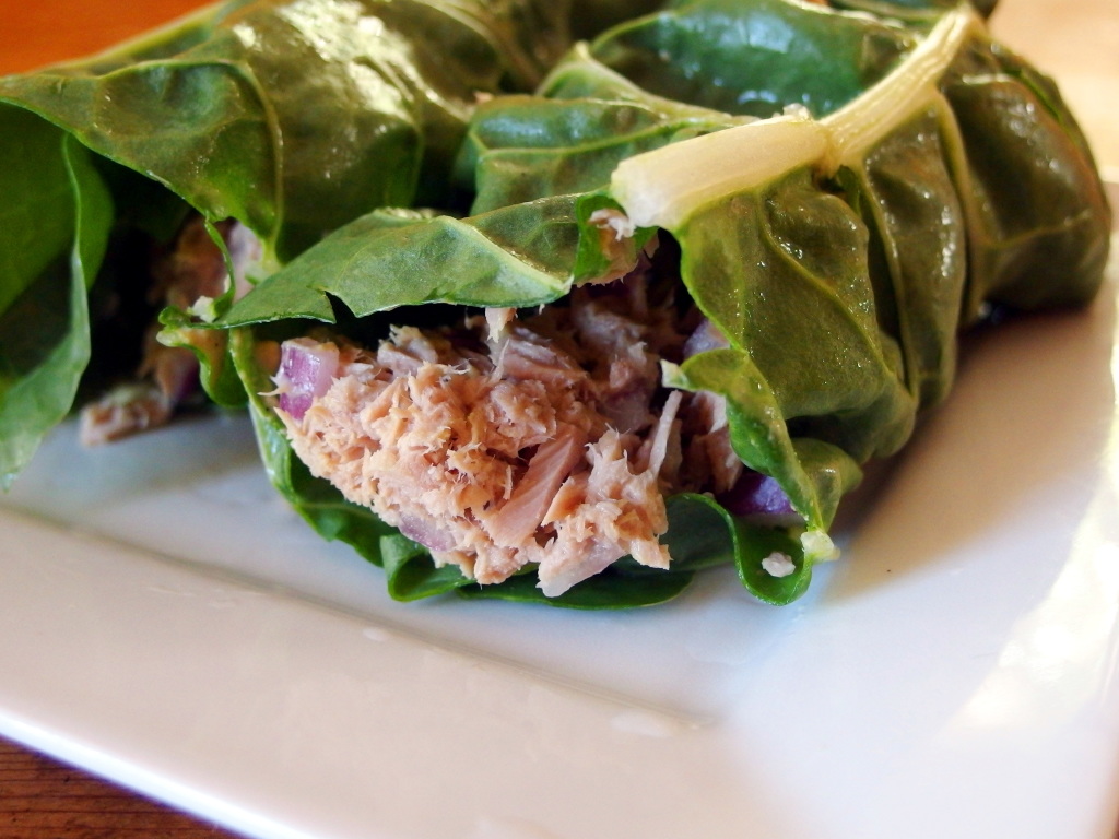 Paleo Tuna Salad Swiss Chard Wraps | danicaliforniacooks.com