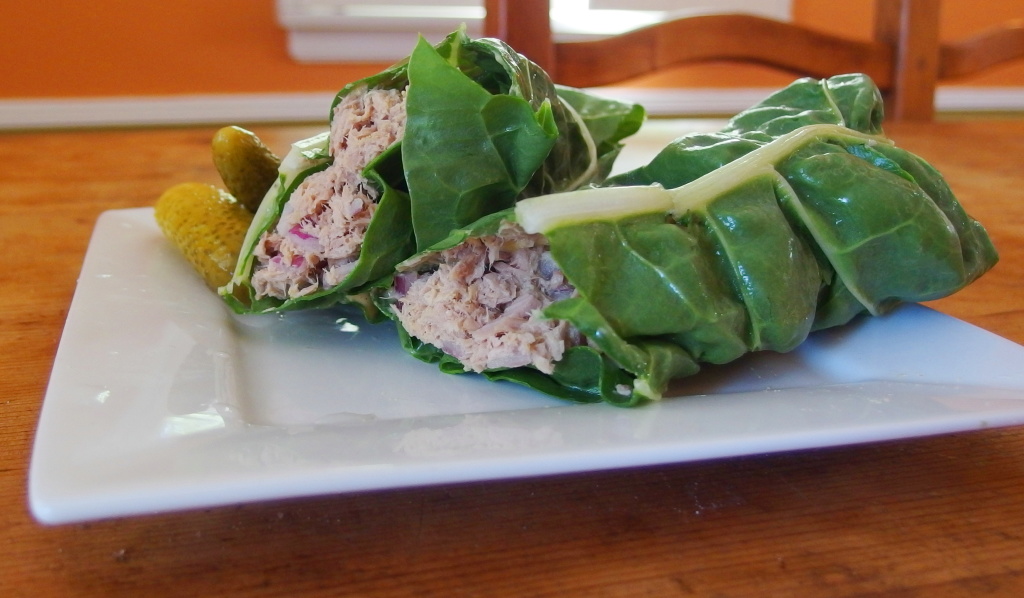 Paleo Tuna Salad Swiss Chard Wraps | danicaliforniacooks.com