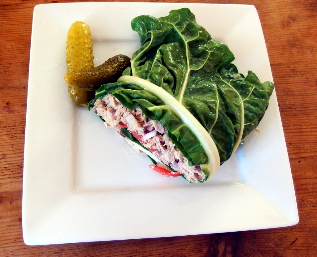 Paleo Tuna Salad Swiss Chard Wraps | danicaliforniacooks.com
