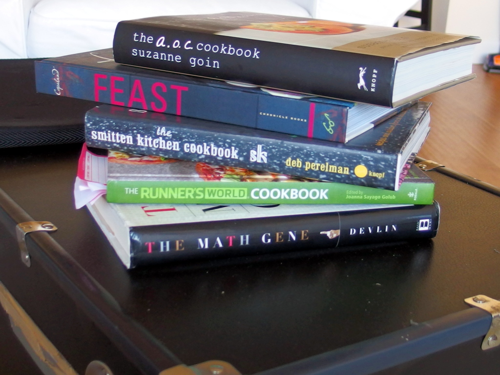 Cookbooks..and a math book!