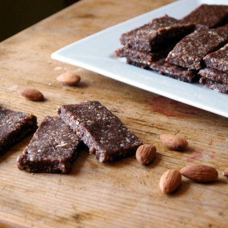 Coconut Almond Energy Bars + (one cooking resolution down!)