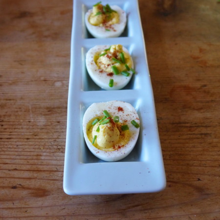Goat Cheese Deviled Eggs