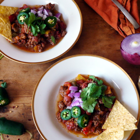 Sunday Set Ups: One Pot No-Bean Vegetable and Beef Chili