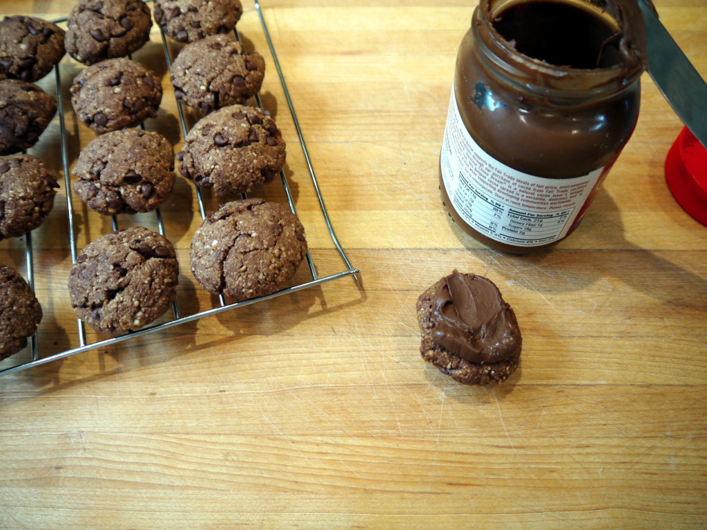 Flourless Triple Chocolate Nutella Cookie Sandwiches | danicaliforniacooks.com