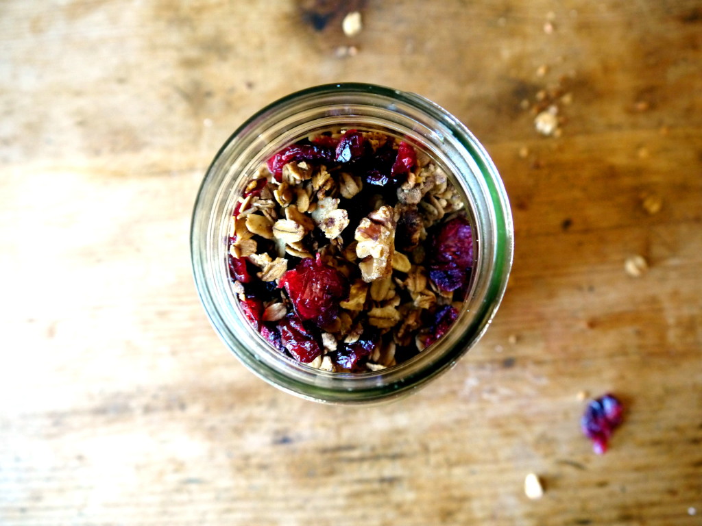 Cranberry Walnut Granola with Flax Seeds | danicaliforniacooks.com