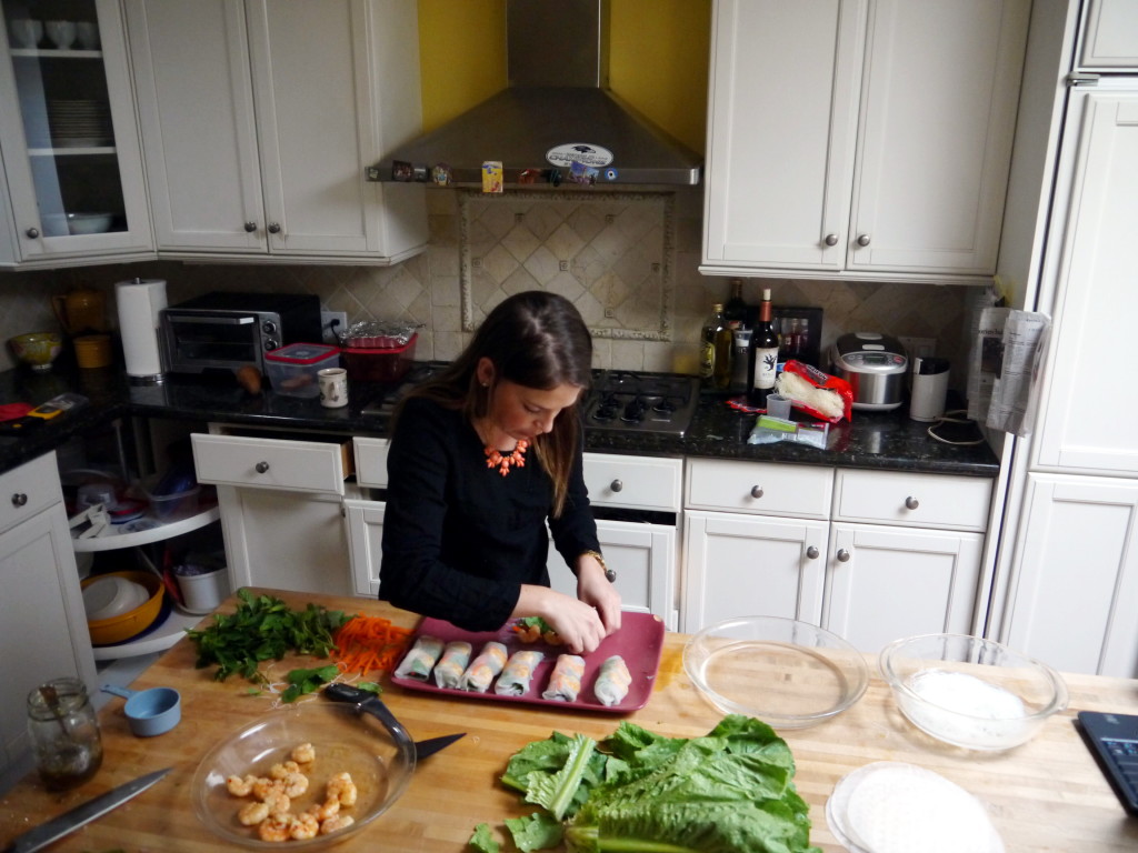 Fresh Shrimp Spring Rolls with Peanut Dipping Sauce | danicaliforniacooks.com
