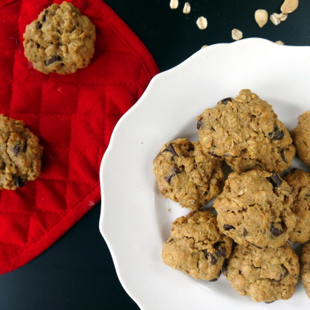 Gluten Free Peanut Butter Oatmeal Chocolate Chip Cookies
