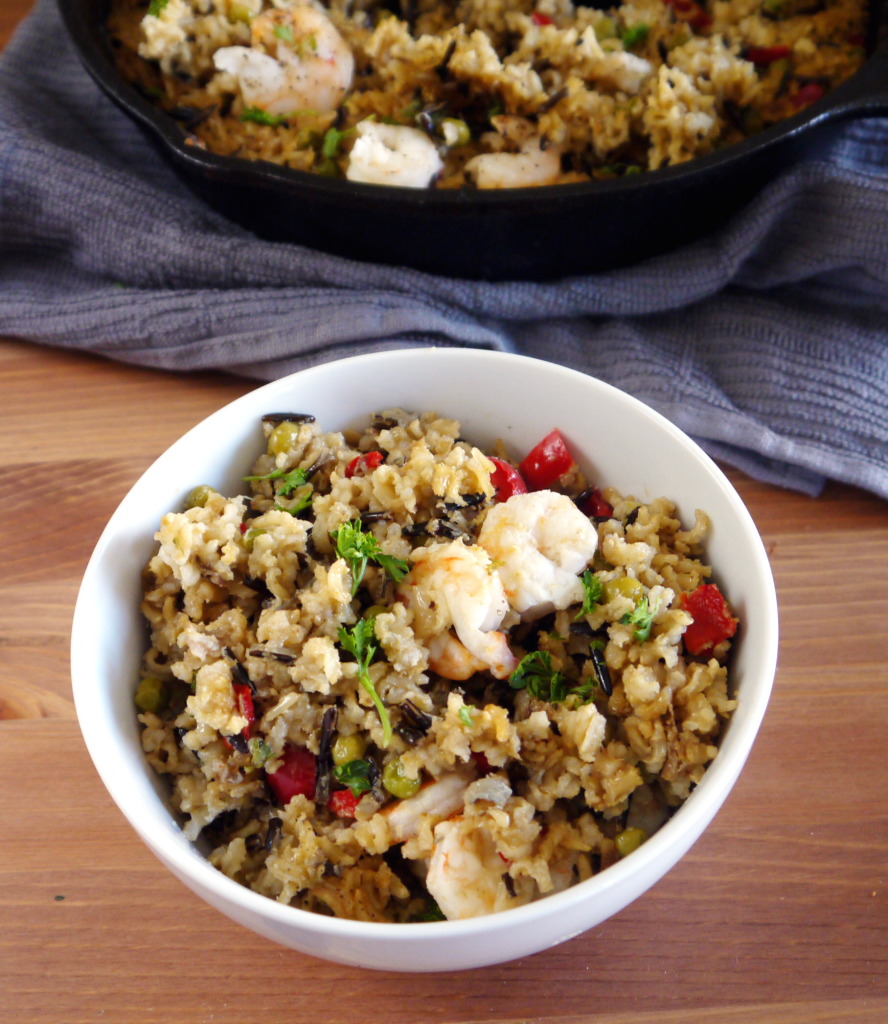 Shrimp Baked in Green Curry Coconut Rice | danicaliforniacooks.com