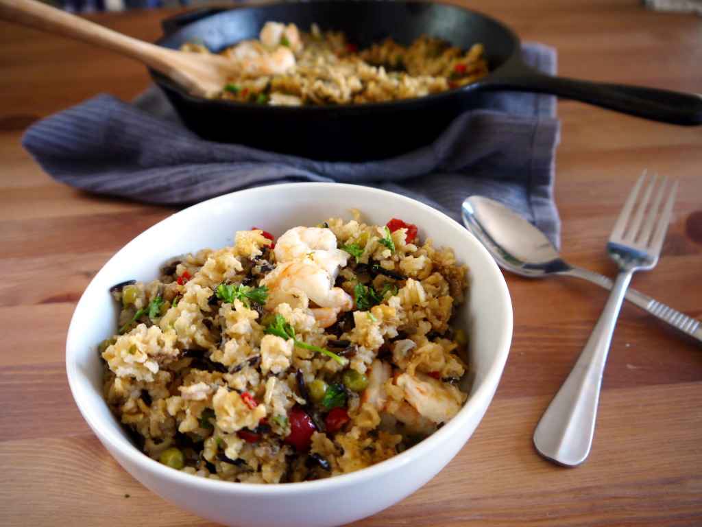 Shrimp Baked in Green Curry Coconut Rice | danicaliforniacooks.com