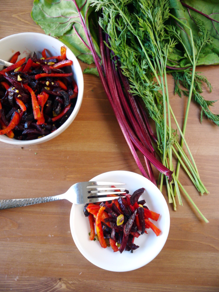 Roasted Carrot and Beet Salad with Pistachios | danicaliforniacooks.com