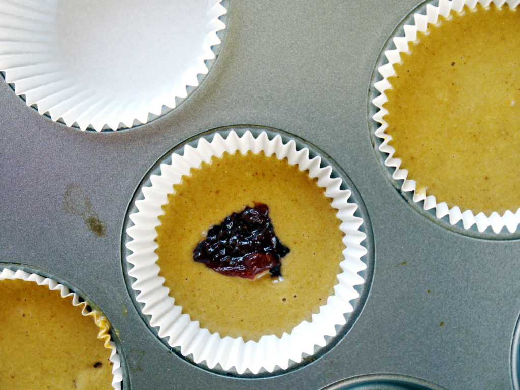 Peanut Butter and Jelly Muffins (gluten free, dairy free) | danicaliforniacooks.com,
