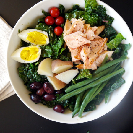 Kale Salmon Nicoise (paleo)