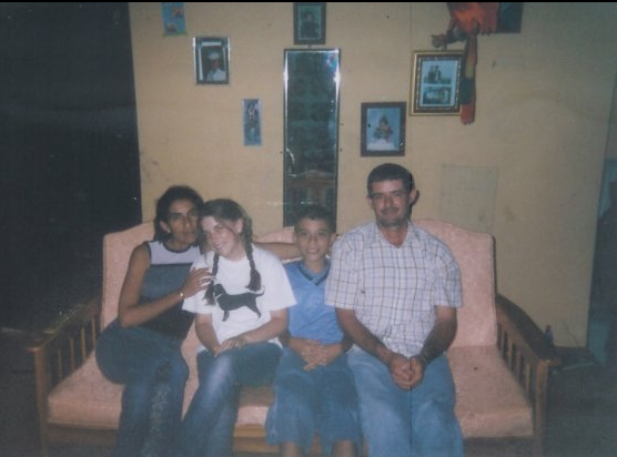 Happier times with my host family