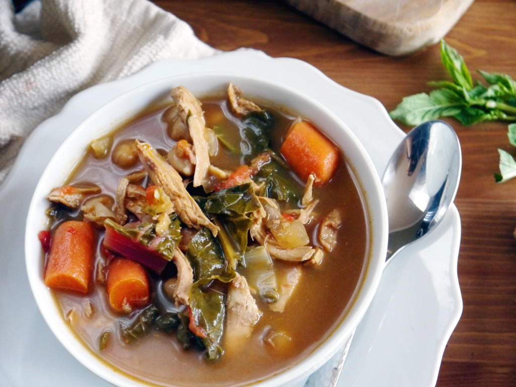 Ginger Miso Chickpea and Chicken Soup | danicaliforniacooks.com