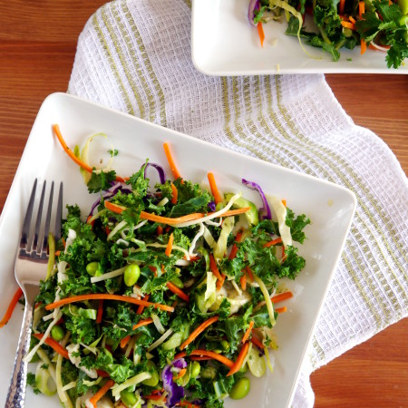 Edamame Slaw (gluten free + vegan)