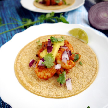 Shrimp Tacos Al Pastor (gluten free)