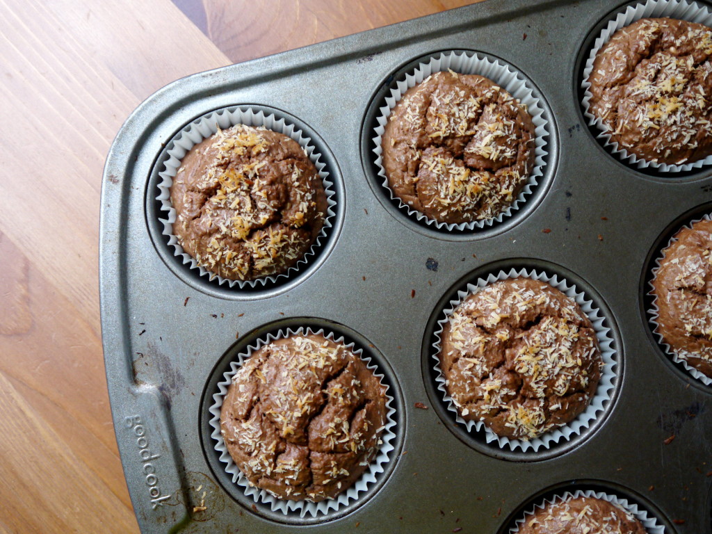 Coconut Oil and Cacao Muffins | danicaliforniacooks.com