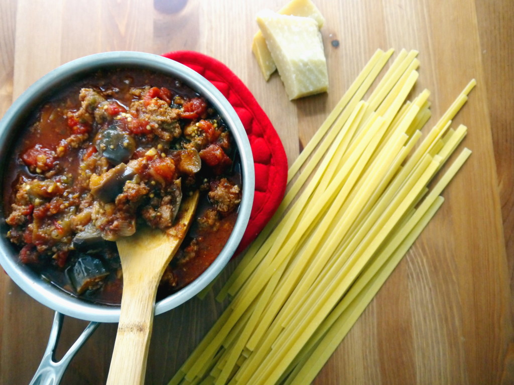 Eggplant and Sausage Ragout | danicaliforniacooks.com