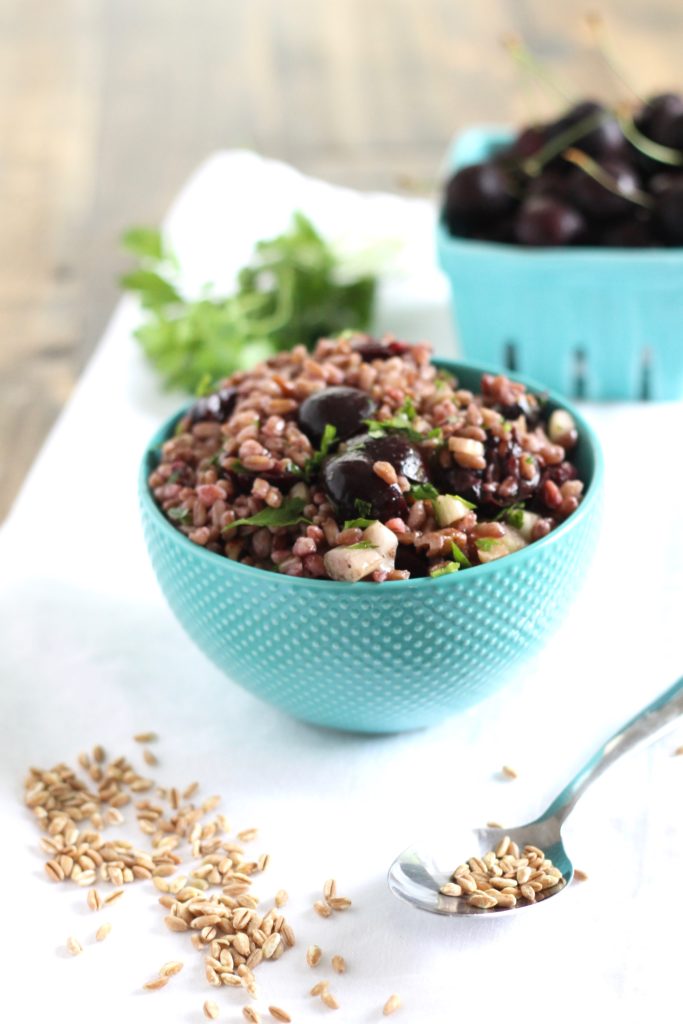 Farro Salad with Cherries and Walnuts